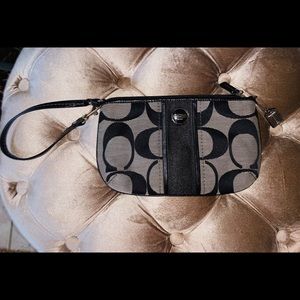 Black Coach Wristlet